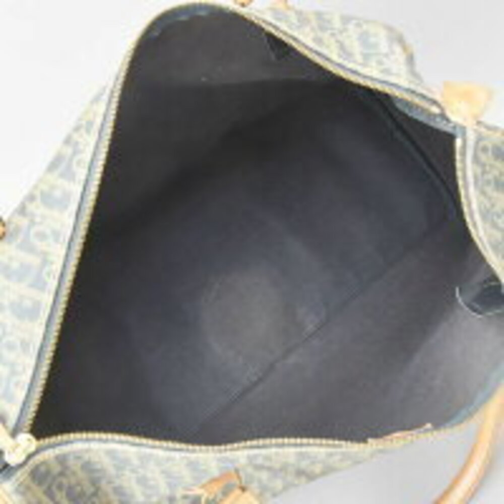 Extremely Rare Christian Dior Trotter Boston Bag Leather Gray All Over Travel ag - Picture 8 of 10